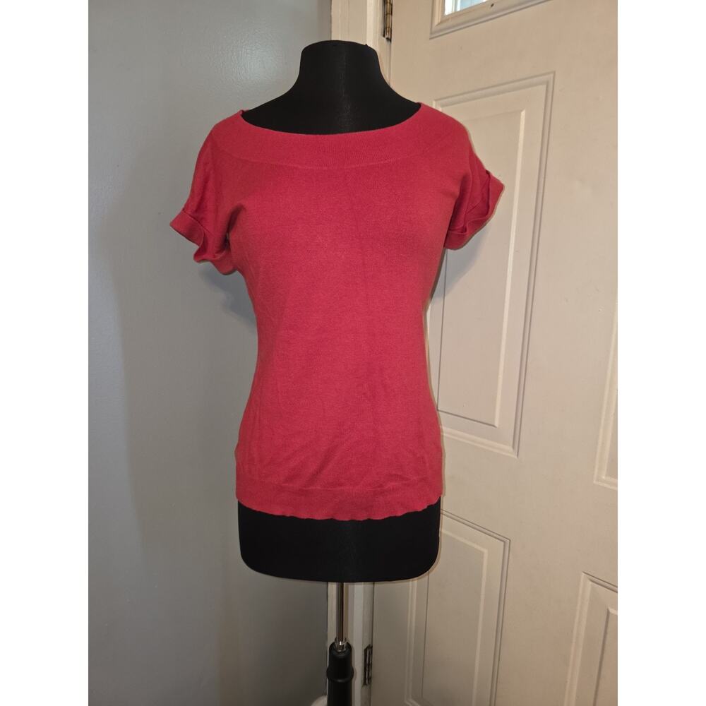 Banana Republic Red Silk Blend Top Womens Size S Blouse Elevated Closet Basic - Picture 4 of 9